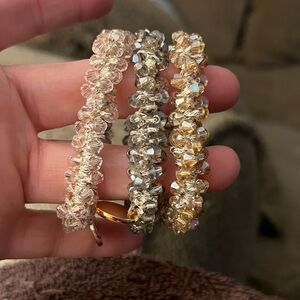 🐰Elegant Crystal Beaded Hair bands 3 pack